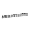 Capri Tools 38 Drive Shallow Chrome Socket Set, 6Point, 8 to 22 mm, 15Pcs CP12320-15MS